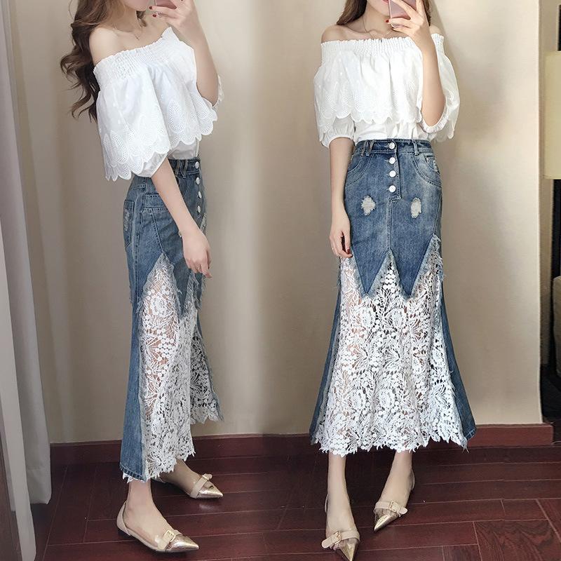Costume femme GENERATION en Dentelle de denim - Ref 3334361