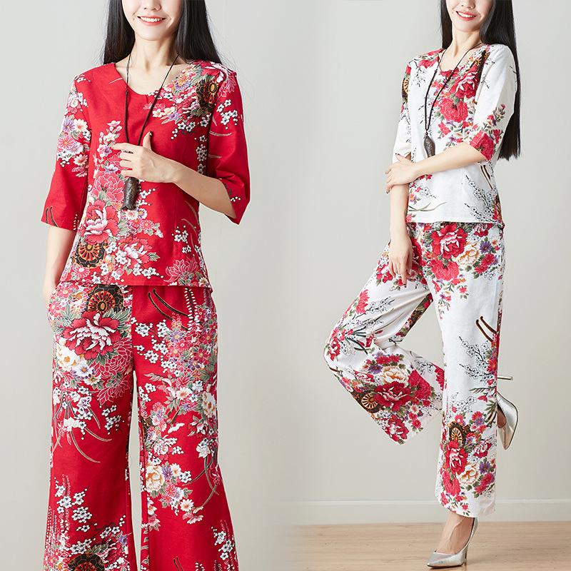 Costume femme en Coton et lin - Ref 3334824