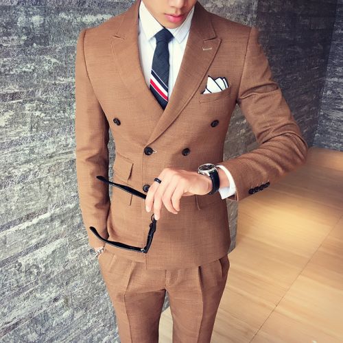 Costume homme en coton pour automne - Ref 1548894