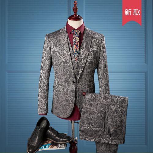 Costume homme POSHAWN Nouvelle fibre de polyester fibres viscose rayonne pour Quatre saisons - Ref 1549459
