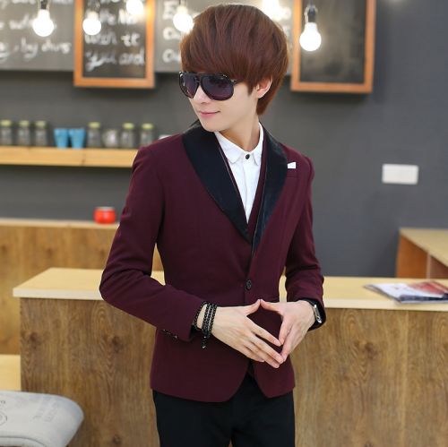 Costume homme HRFT Polyester fibre élastique de polyuréthane spandex pour automne - Ref 1549865
