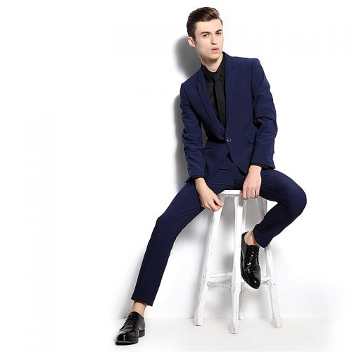 Costume homme HIM UOMO Polyéthylène téréphtalate PET , coton, de fibre élastique polyuréthane spandex pour automne - Ref 1549916