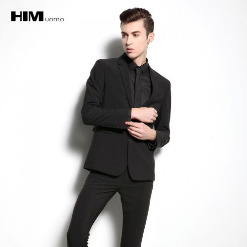 Costume homme HIM UOMO Polyéthylène téréphtalate PET , coton, de fibre élastique polyuréthane spandex pour automne - Ref 1549921