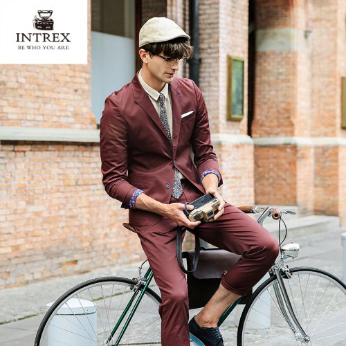 Costume homme INTREX en coton pour printemps - Ref 1550554