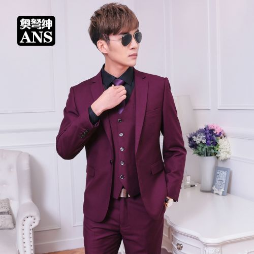 Costume homme Fibre de polyester fibres viscose rayonne pour printemps - Ref 1550679