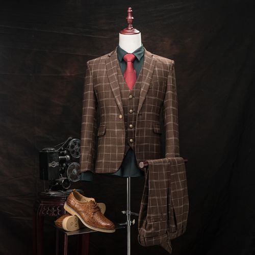Costume homme en lainage pour automne - Ref 1553998