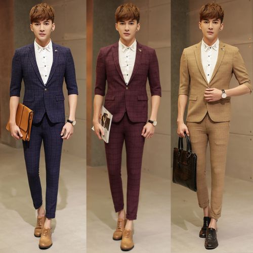 Costume homme en coton pour printemps - Ref 1555427