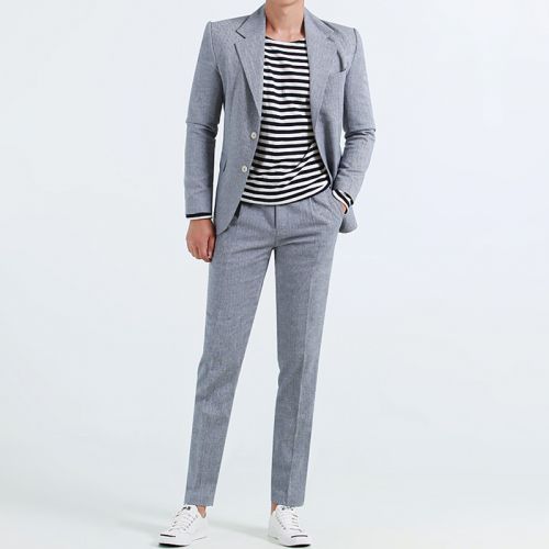 Costume homme NIFOMNIC coton, de fibres polyester polyéthylène téréphtalate PET pour printemps - Ref 1555661