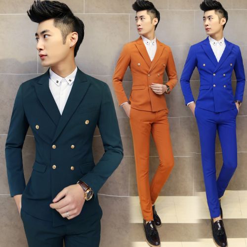 Costume homme en coton pour printemps - Ref 1557214