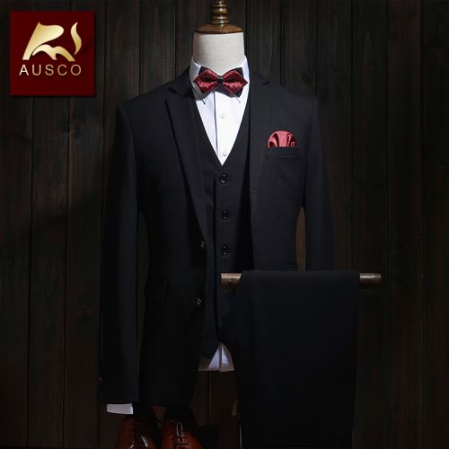 Costume homme AUSCO fibre de polyester fibres viscose rayonne polyuréthane élastique spandex pour Quatre saisons - Ref 1558100