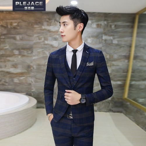 Costume homme PLEJACE Fibre de polyester fibres viscose rayonne pour automne - Ref 1558165