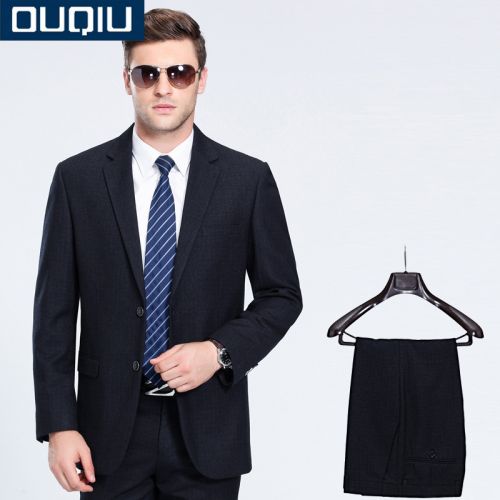 Costume homme fibre de polyester laine fibres viscose rayonne pour automne - Ref 1558364