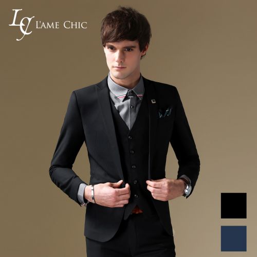 Costume homme L'AME CHIC de polyéthylène téréphtalate PET coton pour printemps - Ref 1559336