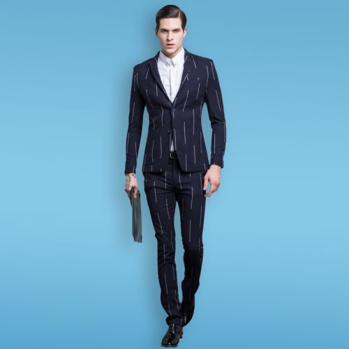 Costume homme ANTSZONE fibre de polyester fibres viscose rayonne polyuréthane élastique spandex pour Quatre saisons - Ref 1559560