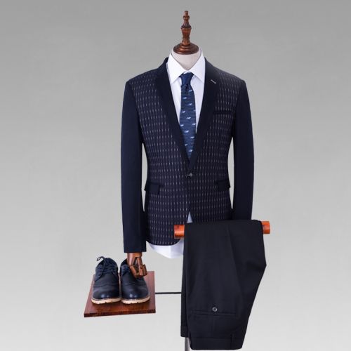 Costume homme Polyéthylène téréphtalate PET , des fibres de viscose pour automne - Ref 1559833