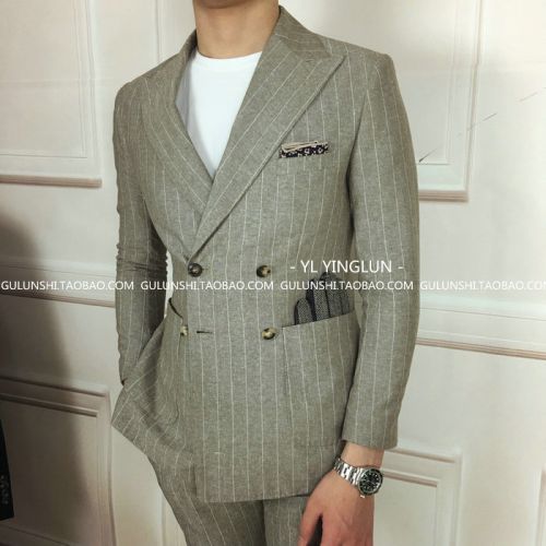 Costume homme en chanvre pour automne - Ref 1560587