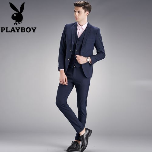 Costume homme PLAYBOY fibre de polyester fibres viscose rayonne polyuréthane élastique spandex pour Quatre saisons - Ref 1561251