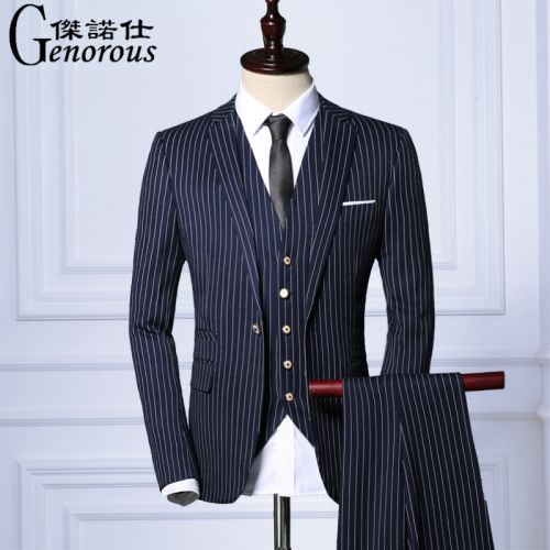 Costume homme GENOROUS fibre de polyester fibres viscose rayonne polyuréthane élastique spandex pour Quatre saisons - Ref 1561836