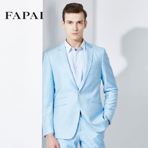 Costume homme Fibre de polyester fibres viscose rayonne pour printemps - Ref 1562737