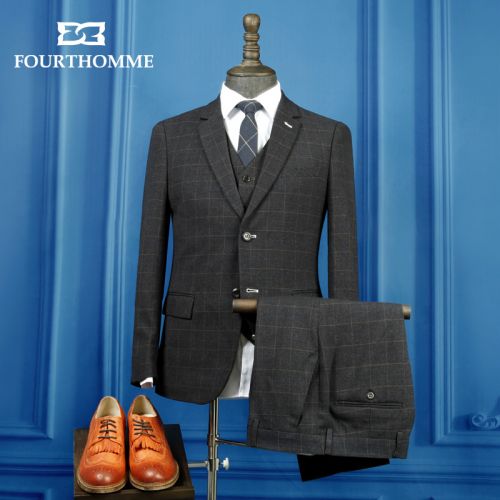 Costume homme FOURTHOMME Fibre de polyester fibres viscose rayonne pour Quatre saisons - Ref 1563103