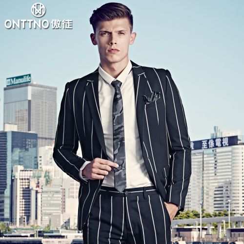 Costume homme ONTTNO Fibre de polyester fibres viscose rayonne pour automne - Ref 1563176
