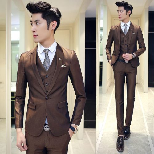 Costume homme en polyester pour printemps - Ref 1563706