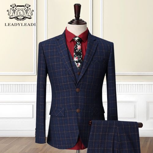 Costume homme Fibre de polyester fibres viscose rayonne pour printemps - Ref 1563775