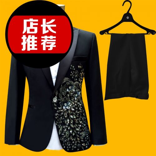 Costume homme Fibre de polyester fibres viscose rayonne pour Quatre saisons - Ref 1564759