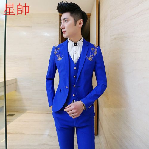 Costume homme Polyéthylène téréphtalate PET de fibres viscose rayonne fibre élastique polyuréthane spandex pour printemps - Ref 1568351