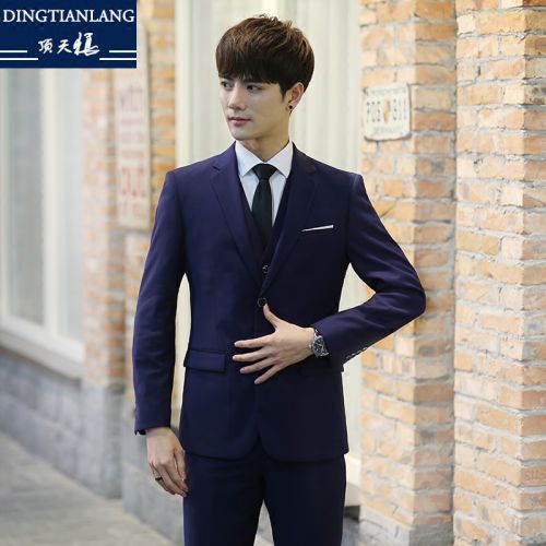 Costume homme de fibres viscose polyester, rayonne pour printemps - Ref 1568969