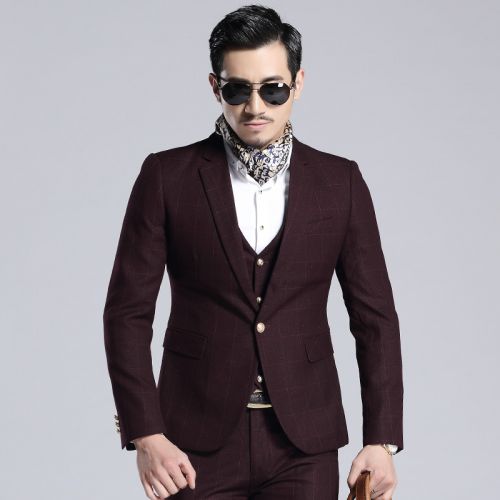 Costume homme Polyéthylène téréphtalate PET , des fibres de viscose pour Quatre saisons - Ref 1569368