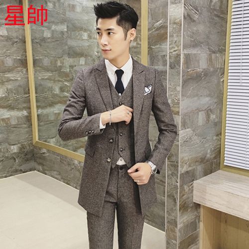 Costume homme Polyéthylène téréphtalate PET , des fibres de viscose pour automne - Ref 1570613