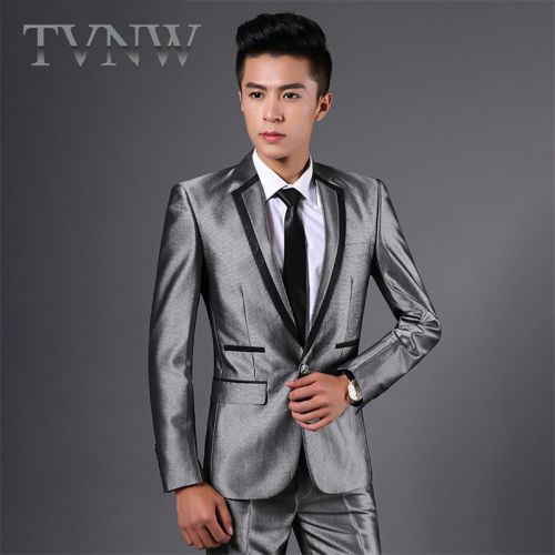 Costume homme TVNW fibre de polyester fibres viscose rayonne pour printemps - Ref 1574375