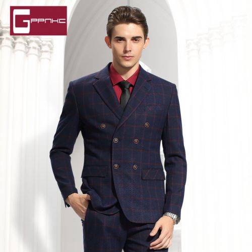 Costume homme GPPNKC Polyéthylène téréphtalate PET , des fibres de viscose fibre élastique polyuréthane spandex pour printemps - Ref 1574438