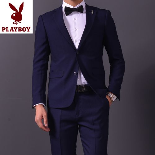 Costume homme PLAYBOY fibre de polyester fibres viscose rayonne polyuréthane élastique spandex pour automne - Ref 1576425