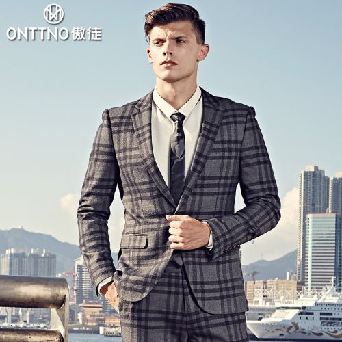 Costume homme ONTTNO Fibre de polyester fibres viscose rayonne pour automne - Ref 1576954