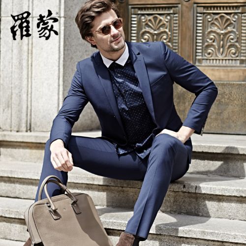 Costume homme ROMON de fibres viscose polyester, rayonne polyuréthane élastique fibreux spandex pour été - Ref 1577157