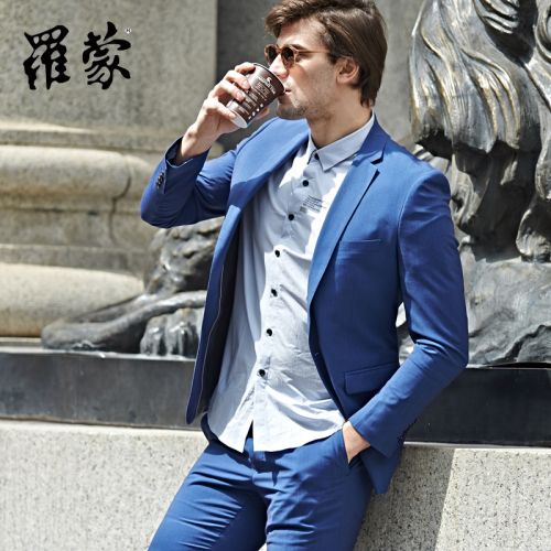 Costume homme ROMON de fibres viscose polyester, rayonne polyuréthane élastique fibreux spandex pour été - Ref 1577158