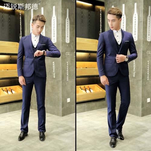 Costume homme de fibres viscose polyester, rayonne pour automne - Ref 1577718
