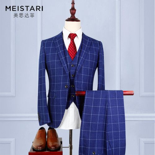 Costume homme MEISTARI Polyéthylène téréphtalate PET , des fibres de viscose pour automne - Ref 1578340