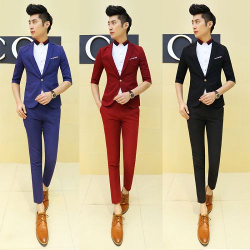 Costume homme en coton pour printemps - Ref 1578869