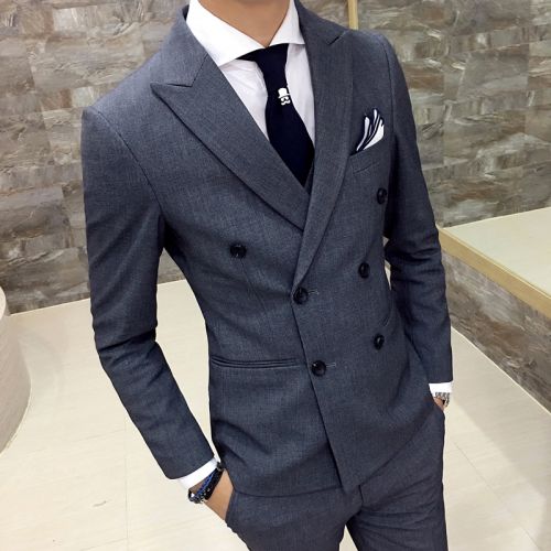 Costume homme fibres de polyester nouveau viscose rayonne pour automne - Ref 1579697