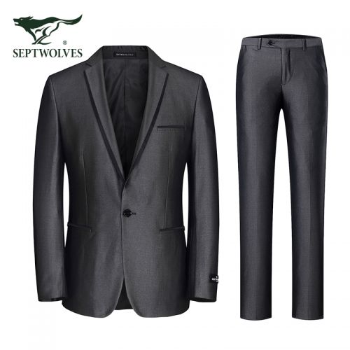 Costume homme SEPTWOLVES de fibres viscose polyester, rayonne pour Quatre saisons - Ref 1580040