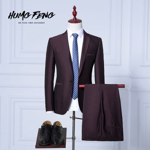 Costume homme HUMG FENG Fibre de polyester fibres viscose rayonne pour automne - Ref 1580168