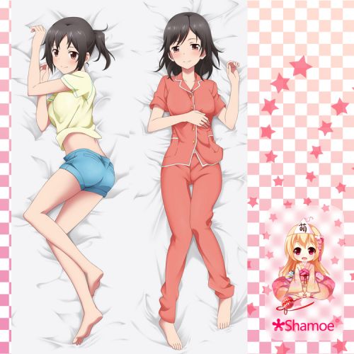 Coussin Manga SHAMOE en 2V lait naturel soie velours peche - Ref 2692977