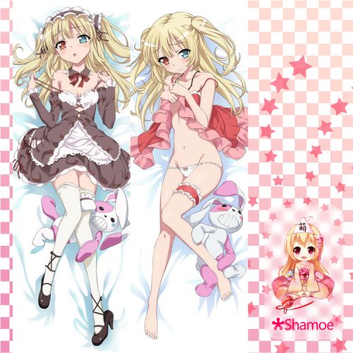 Coussin Manga SHAMOE en 2V lait naturel soie velours peche - Ref 2693050