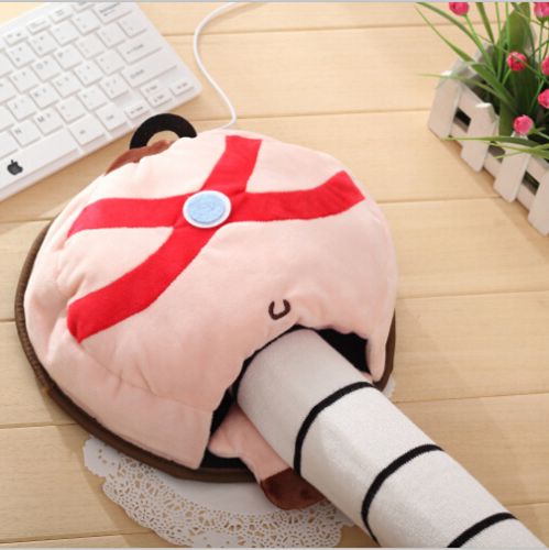Coussin chauffant USB dessin animé en velours super doux - Ref 423945