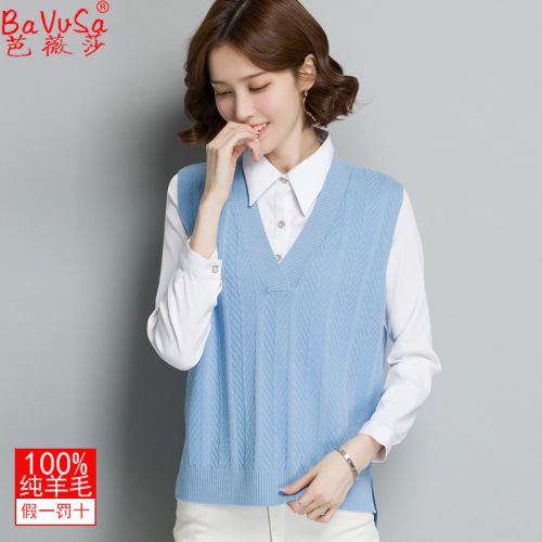 Débardeur hiver femme BAVVSA en Laine - Ref 3178001