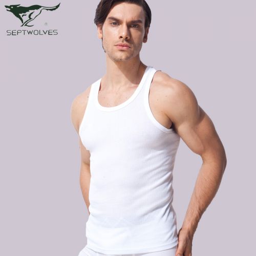 Débardeur homme maillot de corps SEPTWOLVES en coton pour été - Ref 1581804