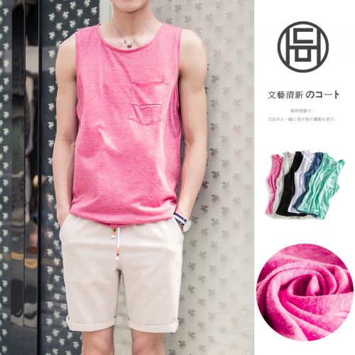 Débardeur homme maillot de corps en rayonne pour été - Ref 1581811